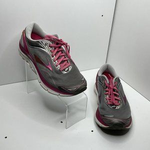 Brooks Womens Size 9.5 Grey/Pink Athletic Running Shoes Sneaker